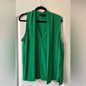 Eloquii Vibrant Green Sleeveless Blouse